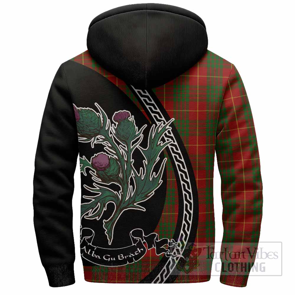 Cameron Family Crest Tartan Sherpa Hoodie Alba Thistle Inspired - Tartan Vibes Clothing