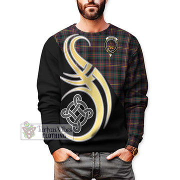 Cameron Highlanders of Ottawa Tartan Sweatshirt with Family Crest and Celtic Symbol Style Unisex - Tartan Vibes Clothing