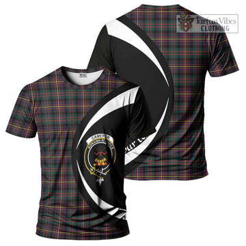 Tartan Vibes Clothing Cameron Highlanders of Ottawa Tartan T-Shirt with Family Crest Circle Style