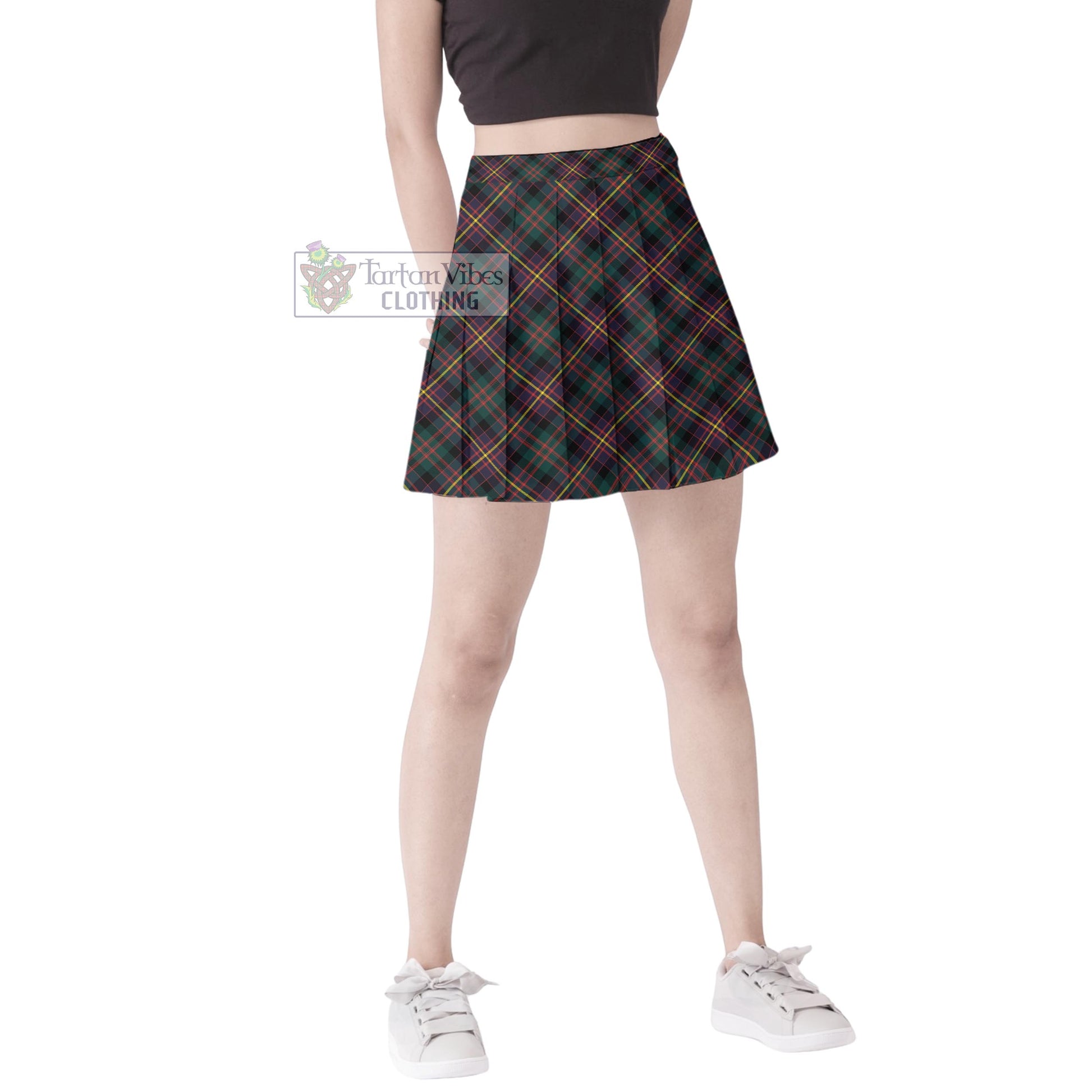 Tartan Vibes Clothing Cameron Highlanders of Ottawa Tartan Women's Plated Mini Skirt
