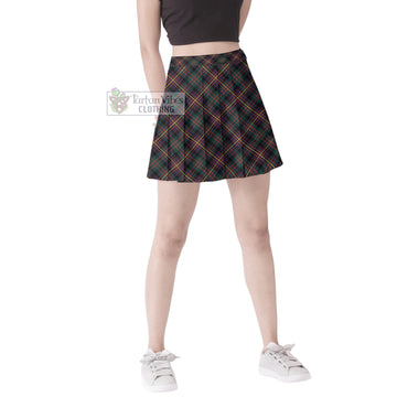 Tartan Vibes Clothing Cameron Highlanders of Ottawa Tartan Women's Plated Mini Skirt
