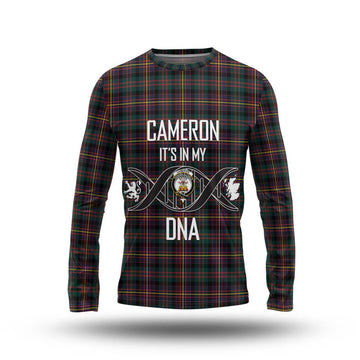 Cameron Highlanders of Ottawa Tartan Long Sleeve T-Shirt with Family Crest DNA In Me Style