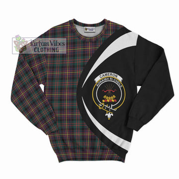Cameron Highlanders of Ottawa Tartan Sweatshirt with Family Crest Circle Style Unisex - Tartan Vibes Clothing