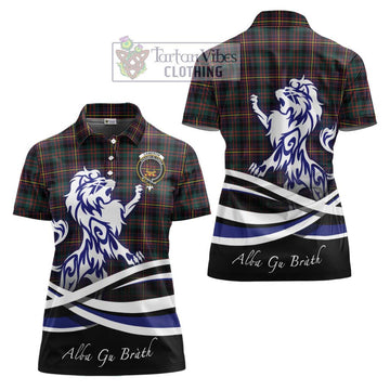 Cameron Highlanders of Ottawa Tartan Women's Polo Shirt with Alba Gu Brath Regal Lion Emblem