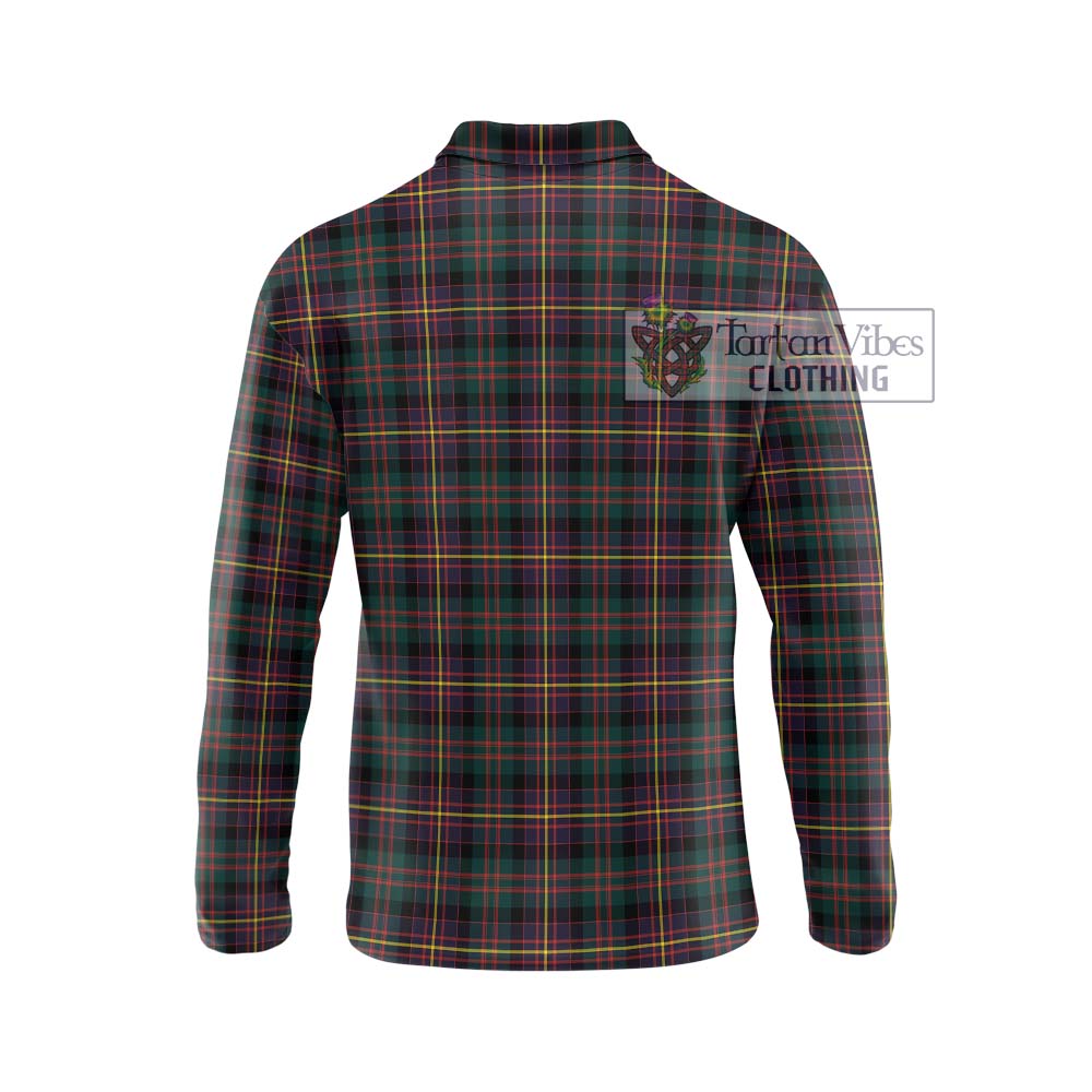 Cameron Highlanders of Ottawa Tartan Long Sleeve Polo Shirt with Family Crest DNA In Me Style - Tartanvibesclothing Shop