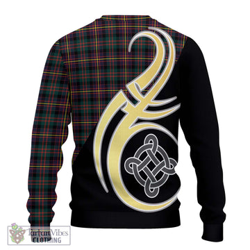 Cameron Highlanders of Ottawa Tartan Knitted Sweater with Family Crest and Celtic Symbol Style - Tartan Vibes Clothing