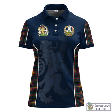 Cameron Highlanders of Ottawa Tartan Women's Polo Shirt with Family Crest and Lion Rampant Vibes Sport Style