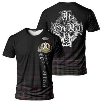 Tartan Vibes Clothing Cameron Highlanders of Ottawa Tartan T-Shirt Featuring Alba Gu Brath Family Crest Celtic Inspired