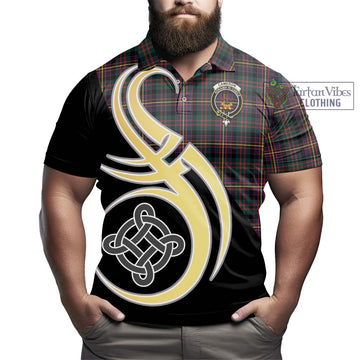 Cameron Highlanders of Ottawa Tartan Polo Shirt with Family Crest and Celtic Symbol Style
