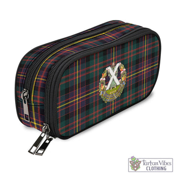 Cameron Highlanders of Ottawa Tartan Pen and Pencil Case with Family Crest