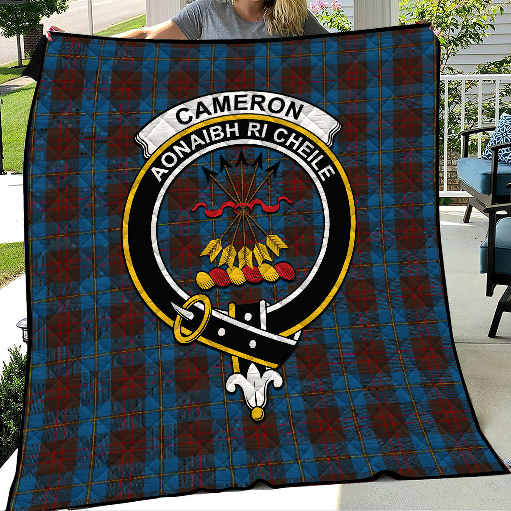 cameron-hunting-tartan-quilt-with-family-crest