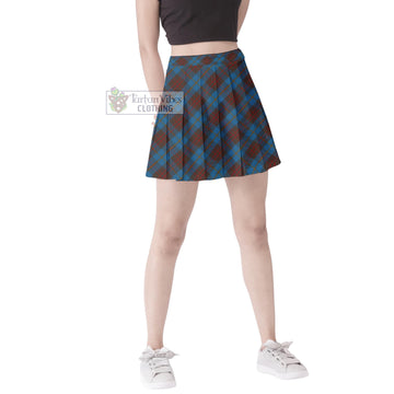 Cameron Hunting Tartan Women's Plated Mini Skirt