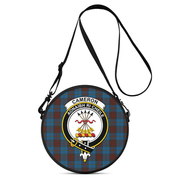 Cameron Hunting Tartan Round Satchel Bags with Family Crest