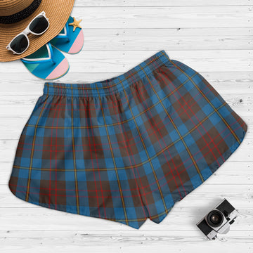 Cameron Hunting Tartan Womens Shorts with Family Crest