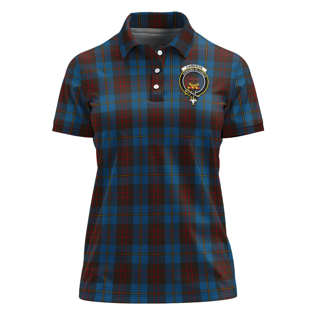 cameron-hunting-tartan-polo-shirt-with-family-crest-for-women
