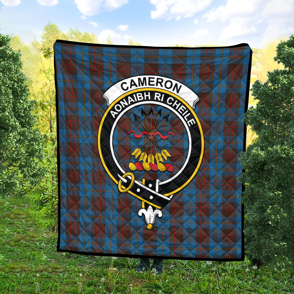 cameron-hunting-tartan-quilt-with-family-crest