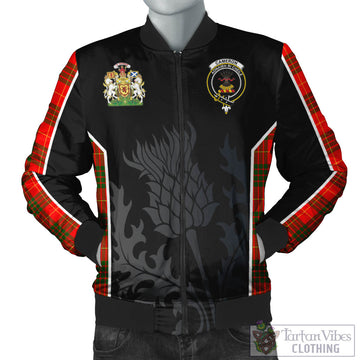 Cameron Modern Tartan Bomber Jacket with Family Crest and Scottish Thistle Vibes Sport Style