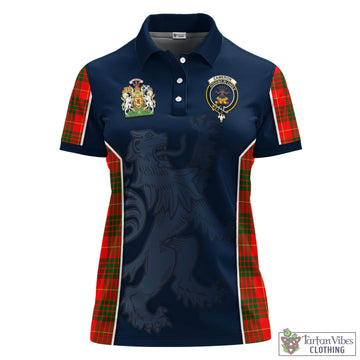 Cameron Modern Tartan Women's Polo Shirt with Family Crest and Lion Rampant Vibes Sport Style