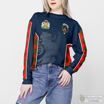 Cameron Modern Tartan Sweater with Family Crest and Lion Rampant Vibes Sport Style