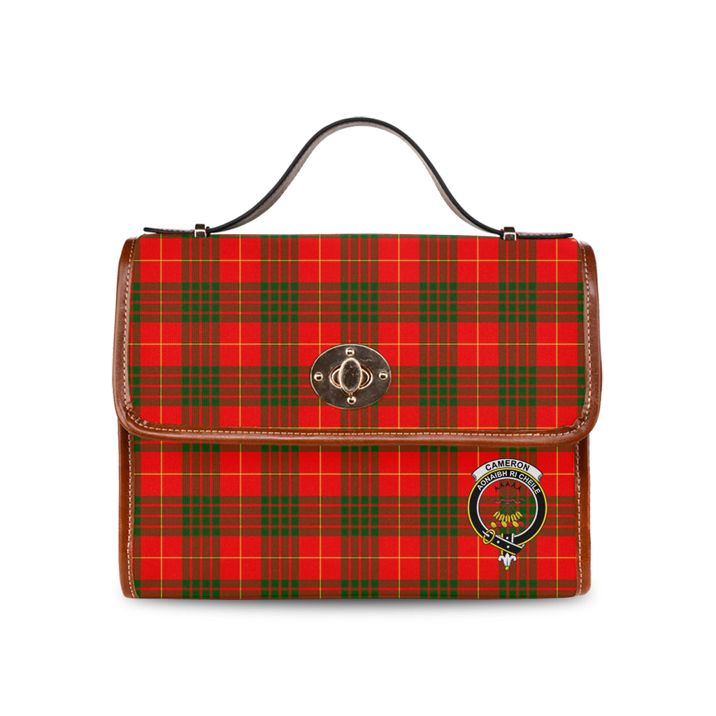 cameron-modern-tartan-leather-strap-waterproof-canvas-bag-with-family-crest