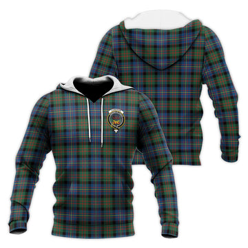 Cameron of Erracht Ancient Tartan Knitted Hoodie with Family Crest