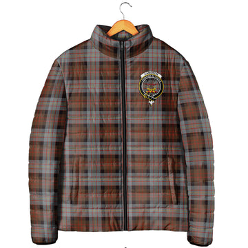 Cameron of Erracht Weathered Tartan Padded Jacket with Family Crest