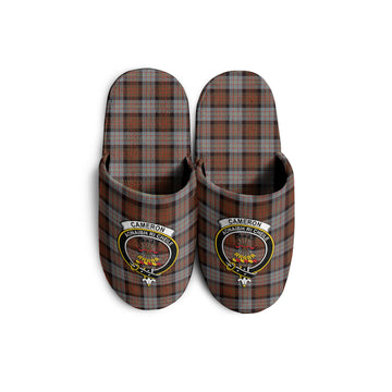 Cameron of Erracht Weathered Tartan Home Slippers with Family Crest