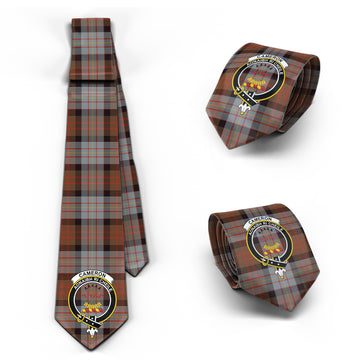 Cameron of Erracht Weathered Tartan Classic Necktie with Family Crest