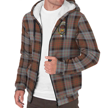 Cameron of Erracht Weathered Tartan Sherpa Hoodie with Family Crest
