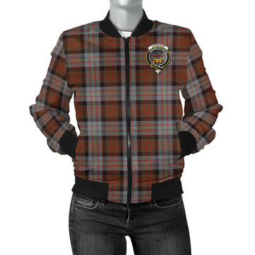 Cameron of Erracht Weathered Tartan Bomber Jacket with Family Crest