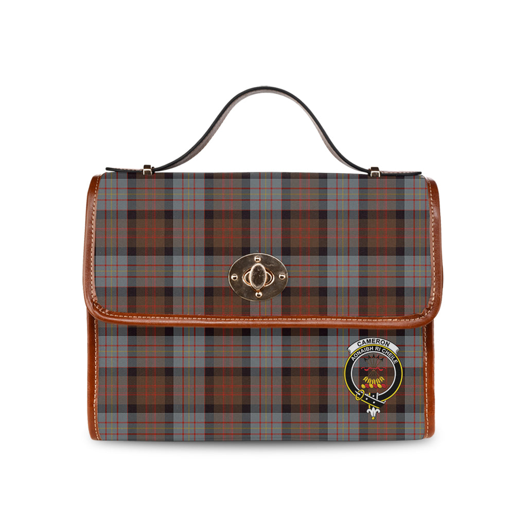 cameron-of-erracht-weathered-tartan-leather-strap-waterproof-canvas-bag-with-family-crest