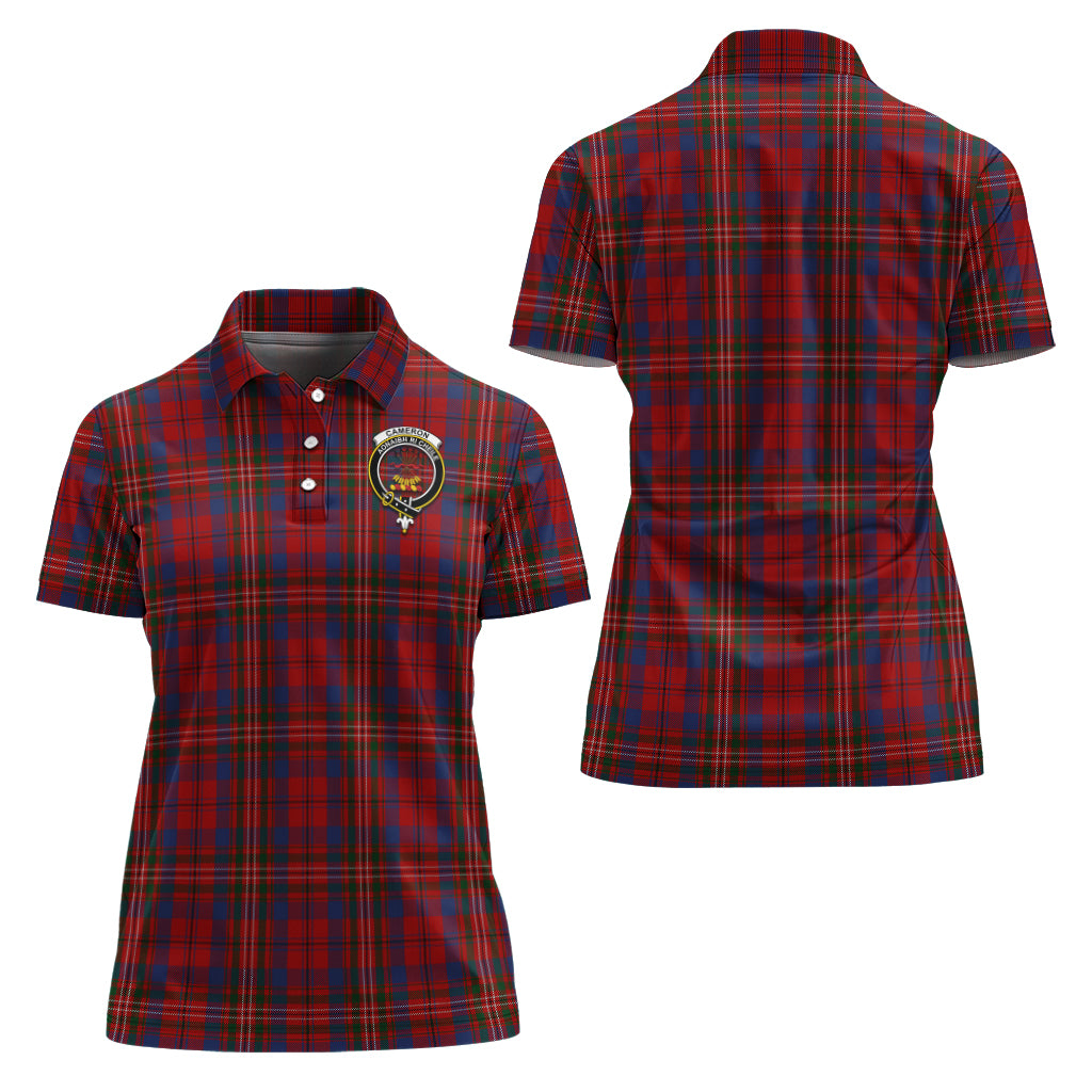 cameron-of-locheil-tartan-polo-shirt-with-family-crest-for-women