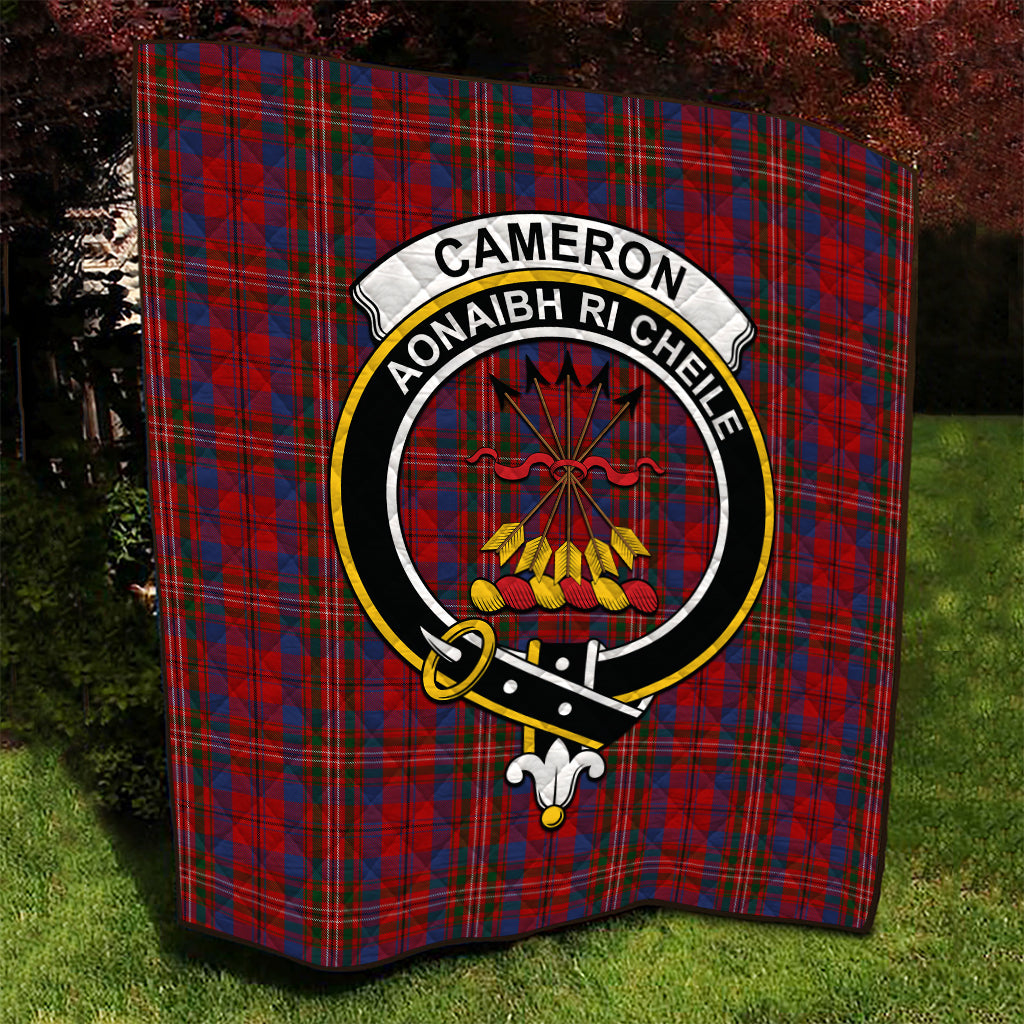cameron-of-locheil-tartan-quilt-with-family-crest
