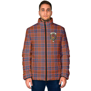 Cameron of Lochiel Ancient Tartan Padded Jacket with Family Crest