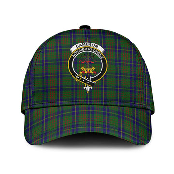 Cameron of Lochiel Hunting Tartan Classic Cap with Family Crest