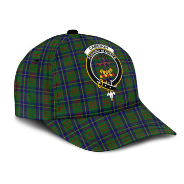 Cameron of Lochiel Hunting Tartan Classic Cap with Family Crest