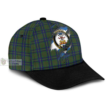 Cameron of Lochiel Hunting Tartan Classic Cap with Family Crest In Me Style
