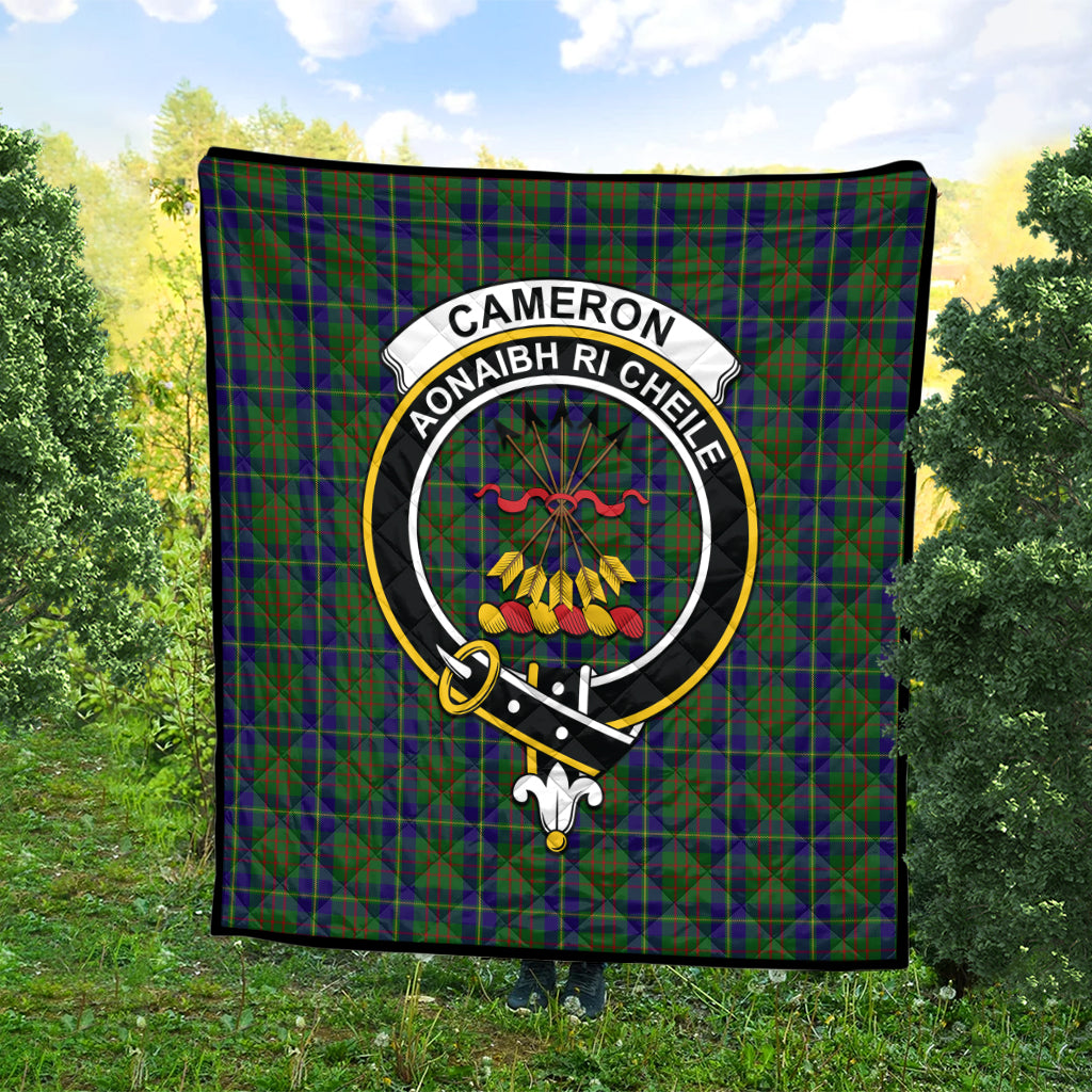 cameron-of-lochiel-hunting-tartan-quilt-with-family-crest