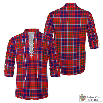 Cameron of Lochiel Modern Tartan Men's Scottish Traditional Jacobite Ghillie Kilt Shirt