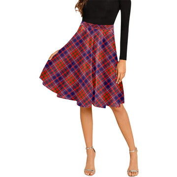 Cameron of Lochiel Modern Tartan Melete Pleated Midi Skirt