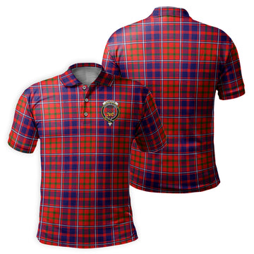 Cameron of Lochiel Modern Tartan Men's Polo Shirt with Family Crest
