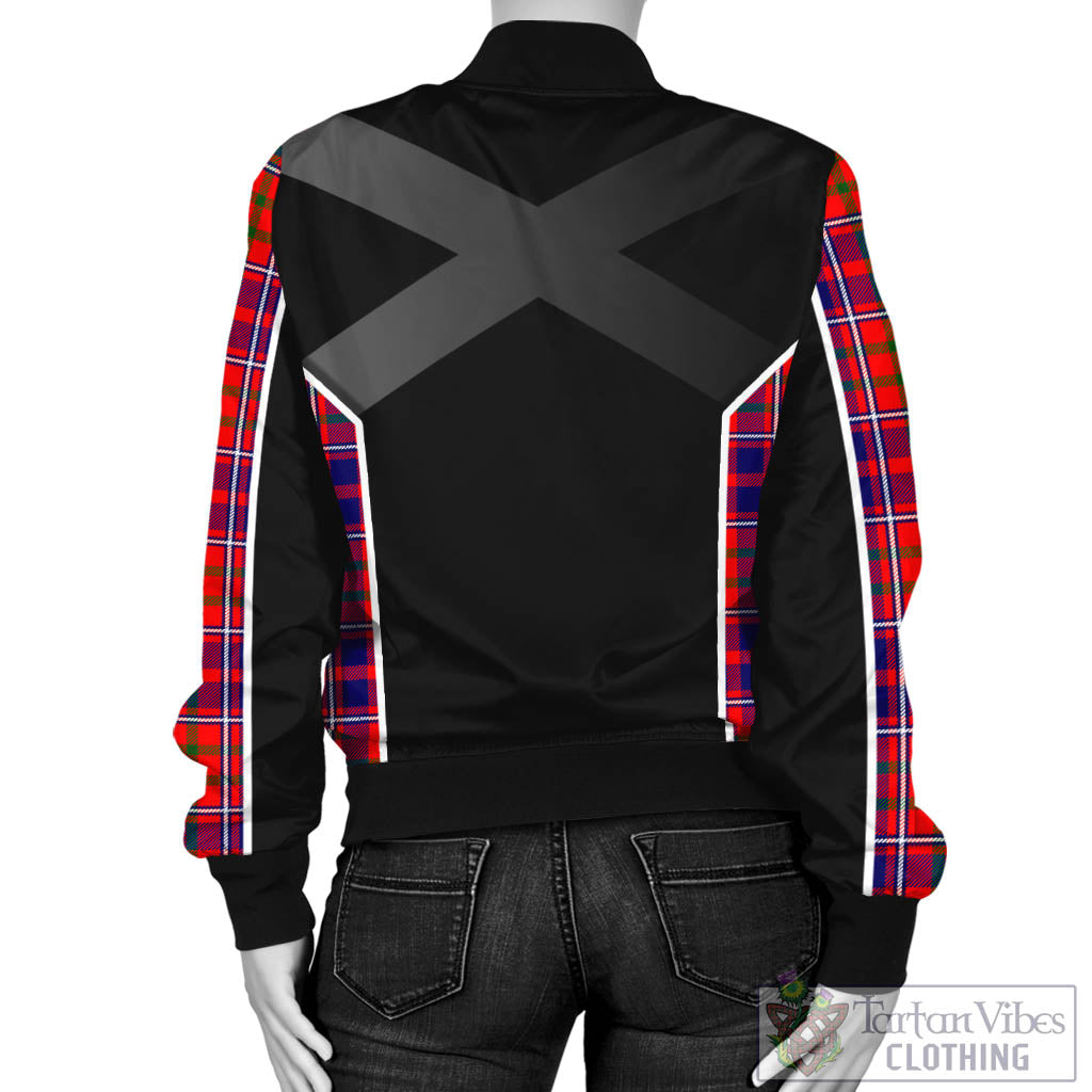 Tartan Vibes Clothing Cameron of Lochiel Modern Tartan Bomber Jacket with Family Crest and Scottish Thistle Vibes Sport Style