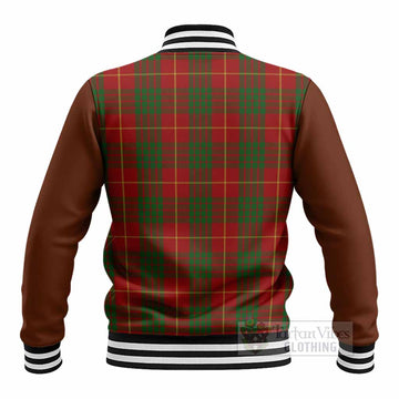 Cameron Tartan Accent Baseball Jacket with Family Crest