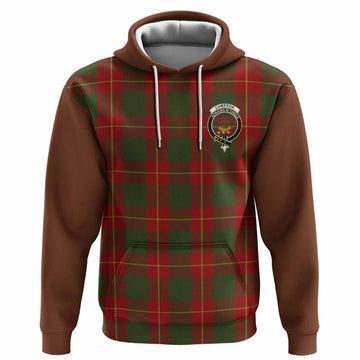 Cameron Tartan Accent Hoodie with Family Crest