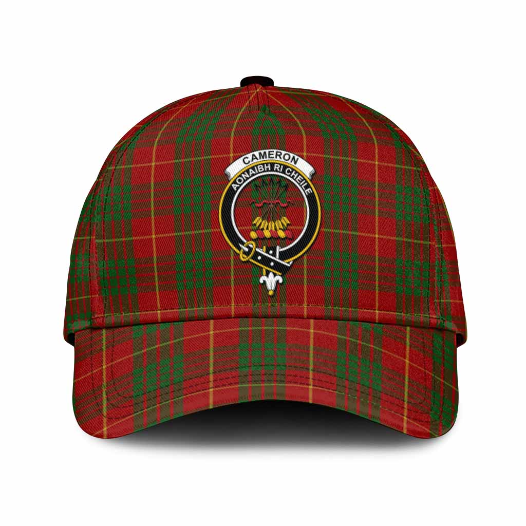 Cameron Tartan Classic Cap with Family Crest