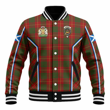 Cameron Tartan Crest Baseball Jacket Scotland Coat of Arm Flag Style