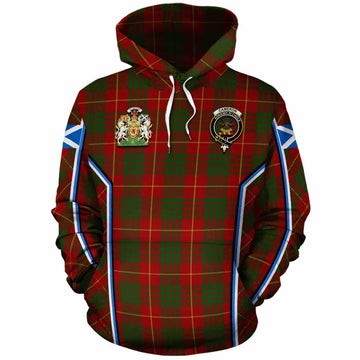 Cameron Tartan Crest Cotton Hoodie Scotland Coat of Arm Flag Style