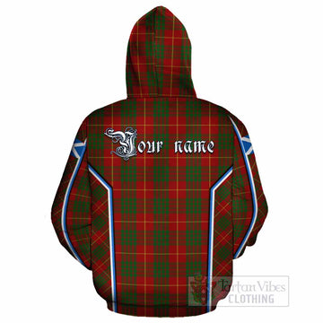 Cameron Tartan Crest Cotton Hoodie Scotland Coat of Arm Flag Style