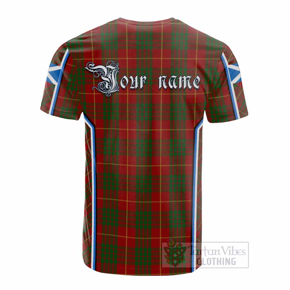 Cameron Tartan Crest Cotton T-shirt Scotland Coat of Arm Flag Style - Tartan Vibes Clothing