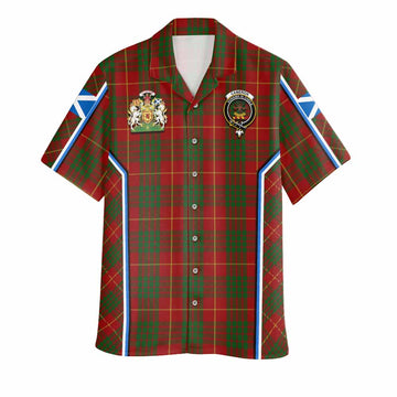 Cameron Tartan Crest Hawaiian Shirt Scotland Coat of Arm Flag Style - Tartan Vibes Clothing